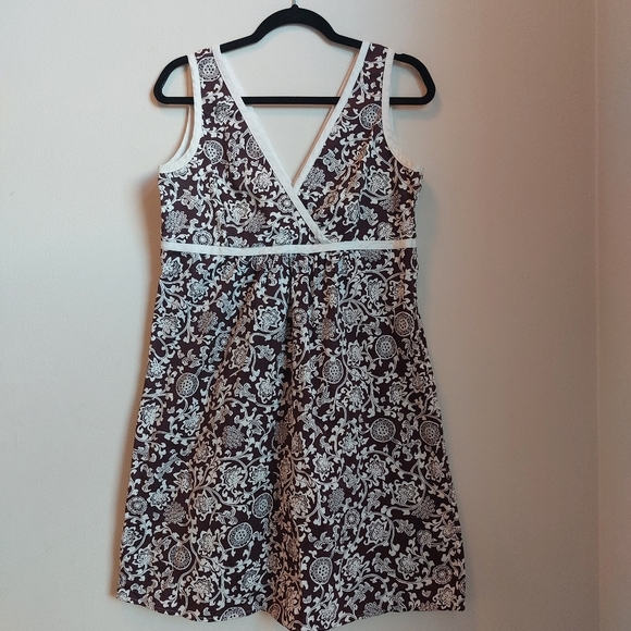 Brown and white d By Ltd Dress Size 12 - Picture 1 of 4